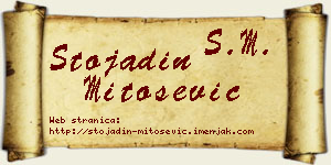 Stojadin Mitošević vizit kartica